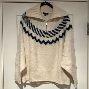 JCrew half zip turtleneck fair isle sweater XS/S